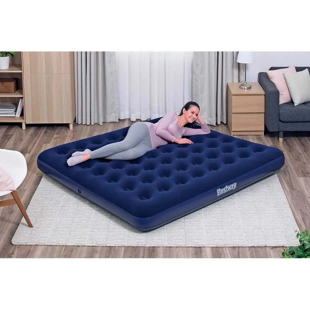 Bestway Horizon 203x183x22 Cm Dobbel Luftmadrass, Blue, 203 x 183 x 22cm