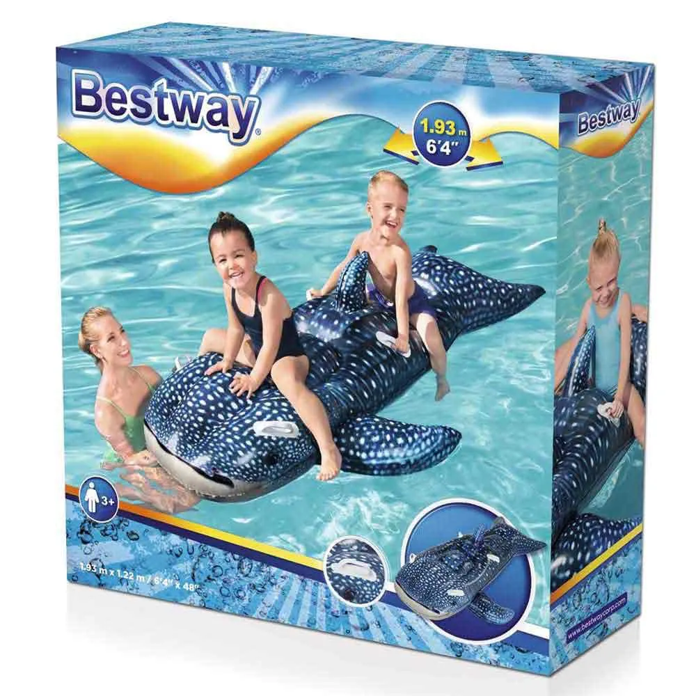 Bestway Hvalhai Basseng Luftmadrass unisex, Blue / white, 193 x 122cm
