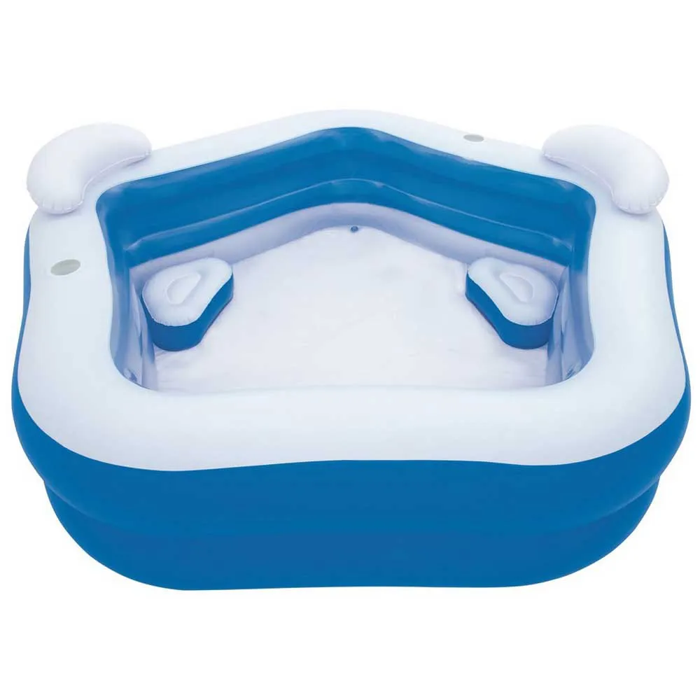Bestway Kvadratisk Oppblåsbar Familiebasseng 213x207x69 Cm unisex, Blue / white, 575L