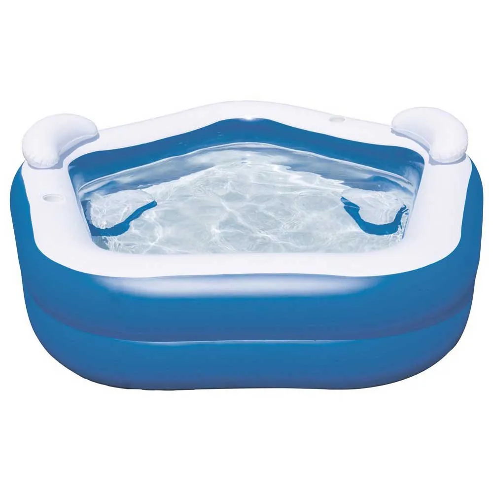 Bestway Kvadratisk Oppblåsbar Familiebasseng 213x207x69 Cm unisex, Blue / white, 575L
