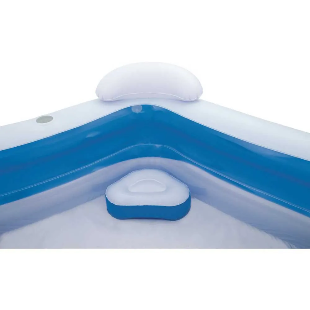 Bestway Kvadratisk Oppblåsbar Familiebasseng 213x207x69 Cm unisex, Blue / white, 575L