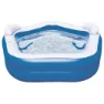 Bestway Kvadratisk Oppblåsbar Familiebasseng 213x207x69 Cm unisex, Blue / white, 575L