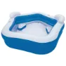 Bestway Kvadratisk Oppblåsbar Familiebasseng 213x207x69 Cm unisex, Blue / white, 575L