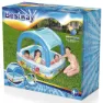 Bestway Med Markise Firkantet Oppblåsbar Lekebasseng 147x147x122 Cm unisex, Multicolour, 265L