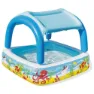 Bestway Med Markise Firkantet Oppblåsbar Lekebasseng 147x147x122 Cm unisex, Multicolour, 265L