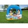 Bestway Med Markise Firkantet Oppblåsbar Lekebasseng 147x147x122 Cm unisex, Multicolour, 265L