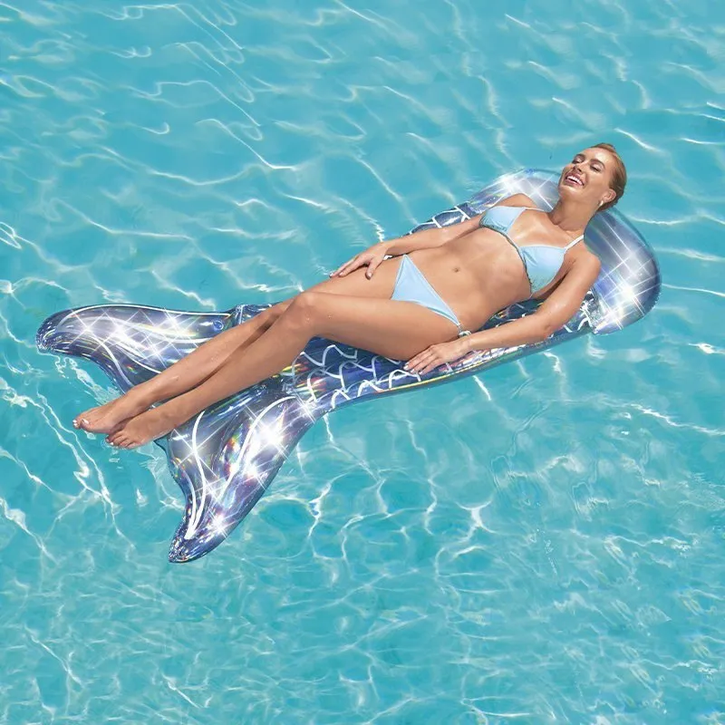 Bestway Mermaid Tail Luftmadrass For Basseng unisex, Blue / multicolor, 193 x 101cm