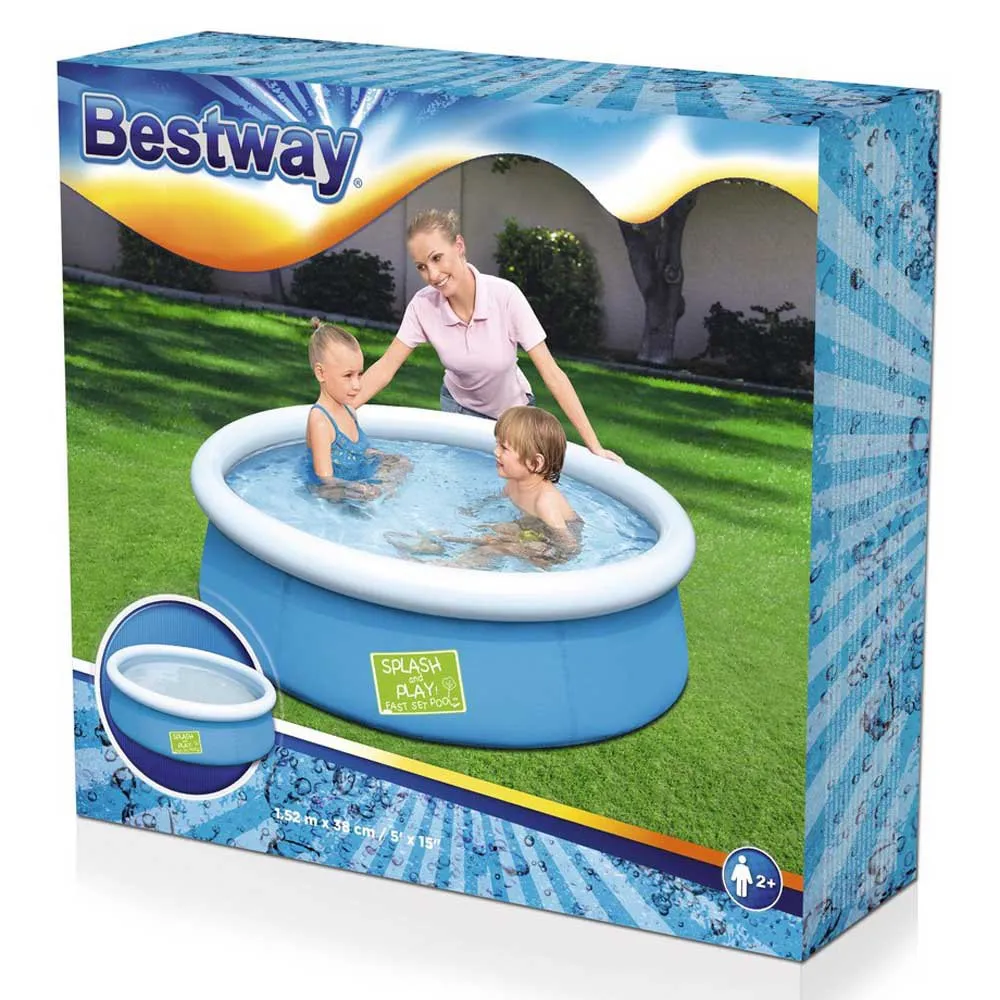Bestway My First Fast Set 152x38 Cm Rund Oppblåsbar Basseng unisex, Blue / white, 477L