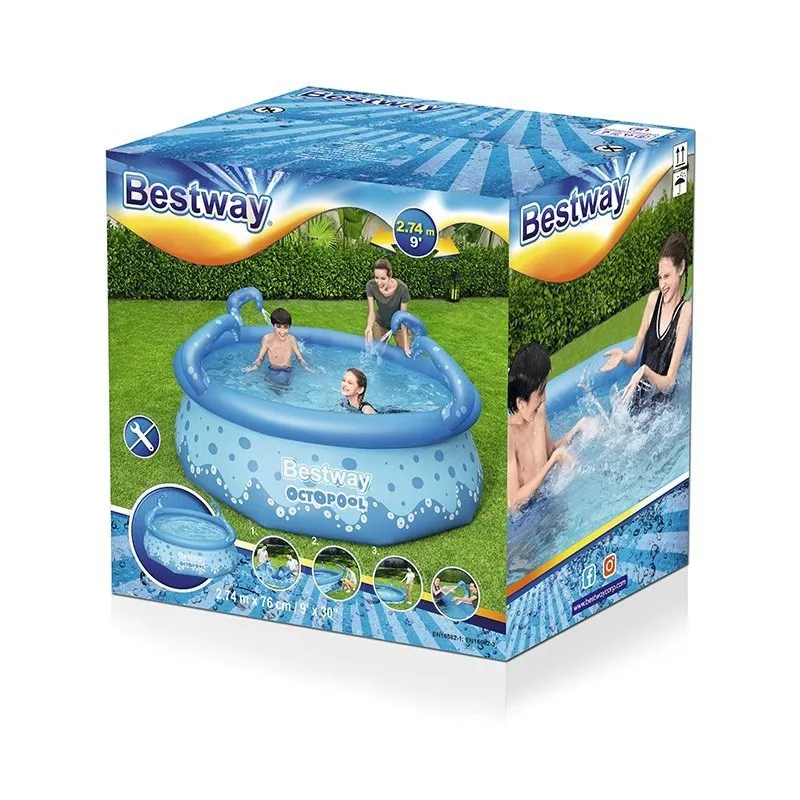 Bestway Octopool Ø274x76 Cm Rund Oppblåsbar Basseng unisex, Blue, 3153L
