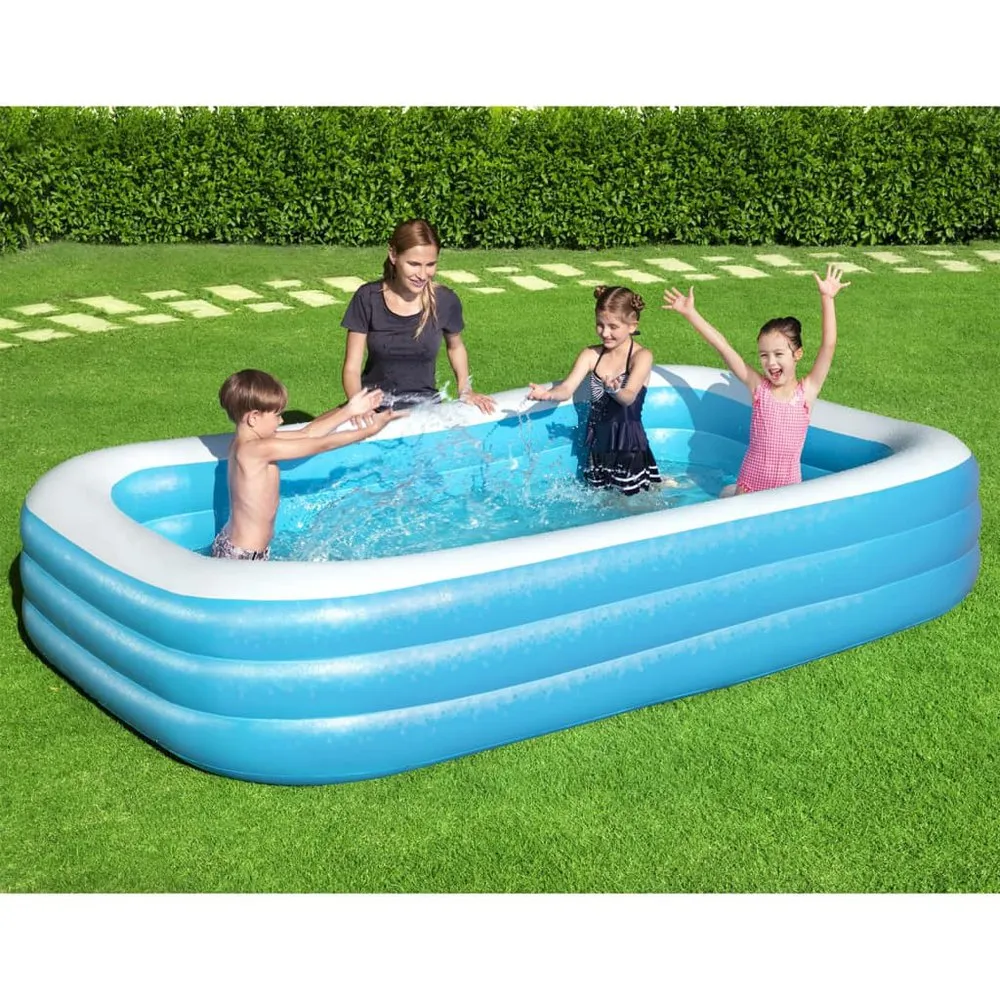 Bestway Oppblåsbar Basseng 305x183x56 Cm unisex, Blue / white, 305 x 183 x 56cm