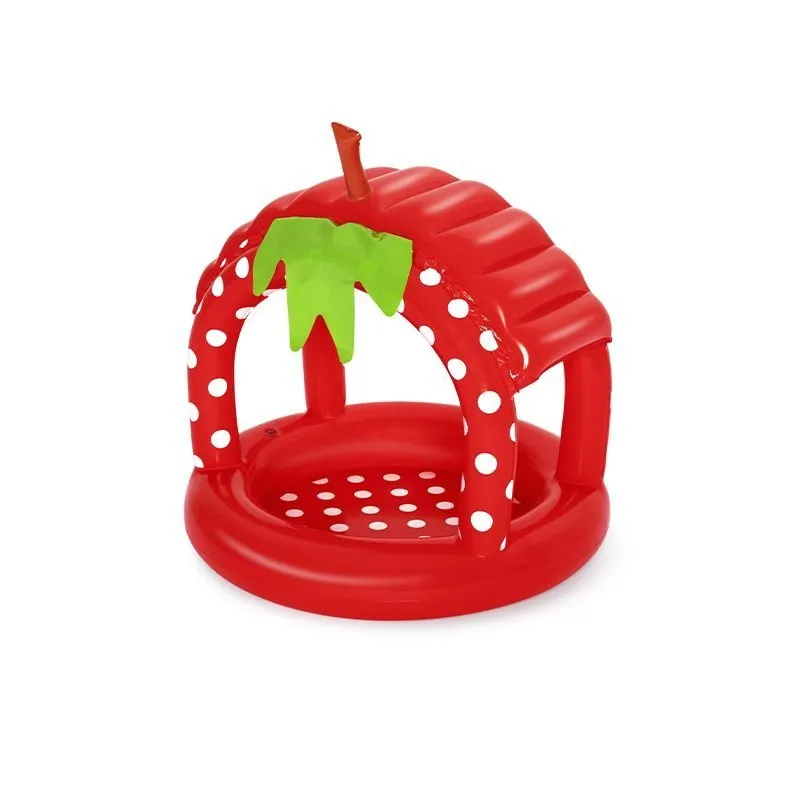Bestway Oppblåsbar Basseng Formet Som Et Jordbær Med Parasoll unisex, Red, 91 x 91 x 91cm