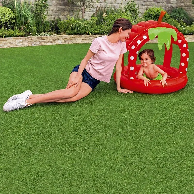 Bestway Oppblåsbar Basseng Formet Som Et Jordbær Med Parasoll unisex, Red, 91 x 91 x 91cm