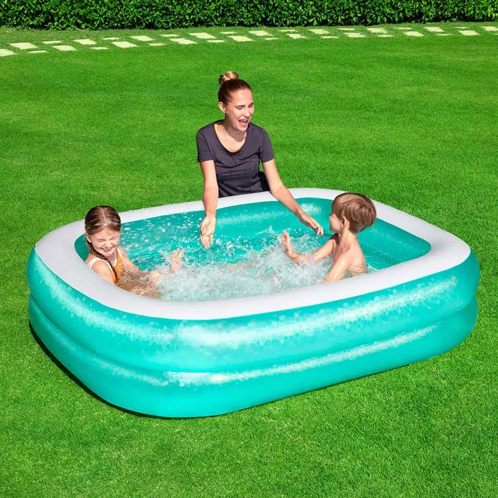 Bestway Oppblåsbar Familiebasseng 201x150x51 Cm, Multicolor, One Size Bestway Oppblåsbar Familiebasseng 201x150x51 Cm, Multicolor, One Size