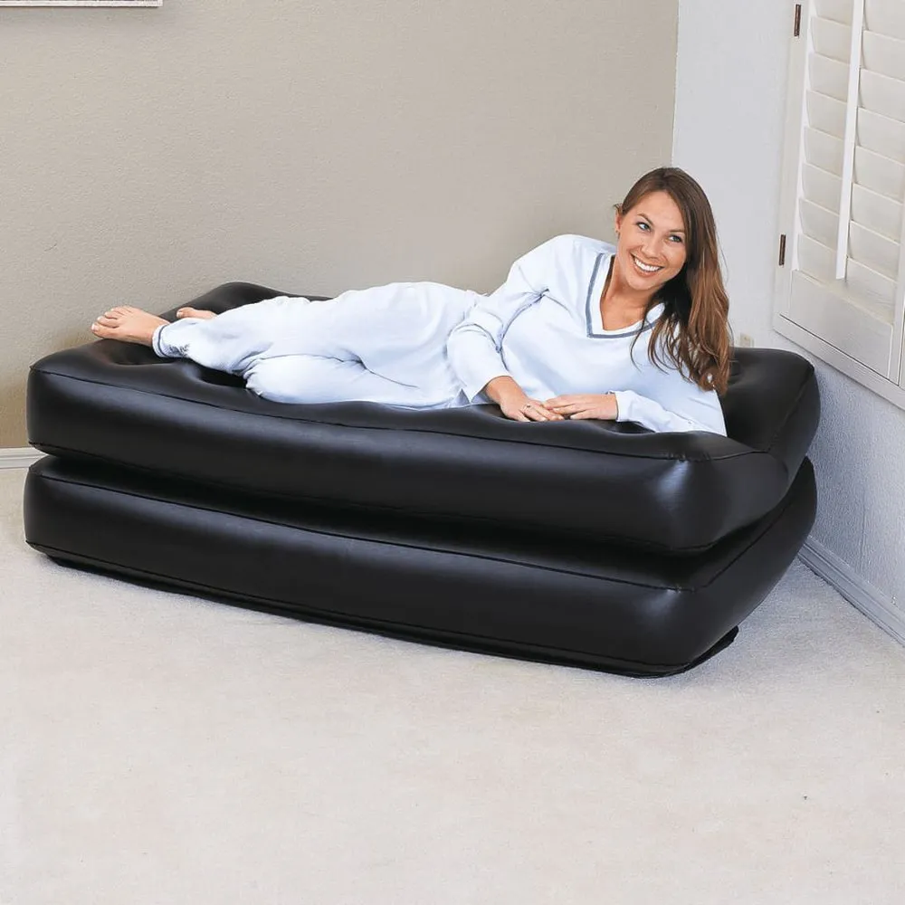 Bestway Oppblåsbar Sofa 5-i-1, Black, One Size