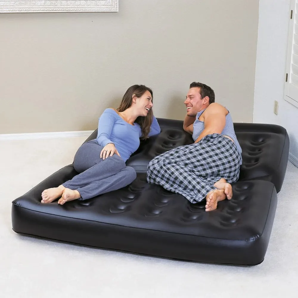 Bestway Oppblåsbar Sofa 5-i-1, Black, One Size