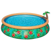 Bestway Paradise Palms 457x 84 Cm Rund Oppblåsbar Basseng unisex Bestway Paradise Palms 457x 84 Cm Rund Oppblåsbar Basseng unisex