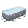 Bestway Power Steel Stone 412x201x122 Cm Stål Rektangulært Over Bakken Basseng Med Ramme, Grey / blue, 8124L