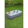 Bestway Power Steel Stone 412x201x122 Cm Stål Rektangulært Over Bakken Basseng Med Ramme, Grey / blue, 8124L