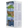 Bestway Power Steel Swim Vista Series Wood Ø 488 X 122 Cm Stål Rundt Overjordisk Basseng, Brown / blue, 19480L