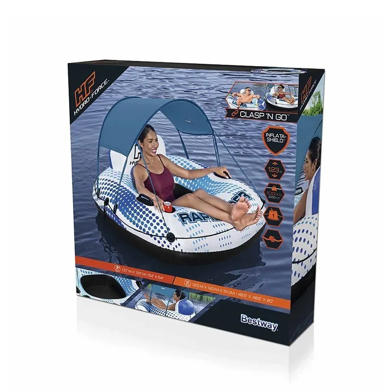 Bestway Rapid Rider Badering Med Parasoll unisex, Blue / white, 137cm