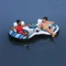 Bestway Rapid Rider Dobbeltrings Flytemadrass Med Håndtak unisex, Blue / white, 251 x 132cm