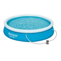 Bestway Raskt Oppblåsbar Rundt Basseng Med Filter 366x76 Cm unisex Bestway Raskt Oppblåsbar Rundt Basseng Med Filter 366x76 Cm unisex
