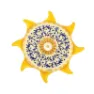 Bestway Sicilia Oppblåsbar øy unisex, Yellow / blue, 226 x 226cm