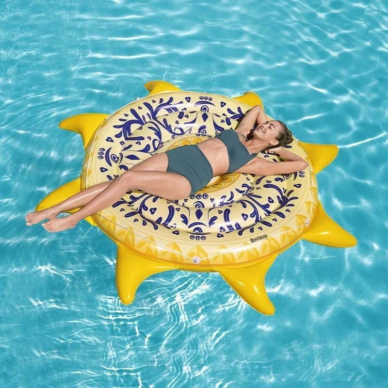 Bestway Sicilia Oppblåsbar øy unisex, Yellow / blue, 226 x 226cm Bestway Sicilia Oppblåsbar øy unisex, Yellow / blue, 226 x 226cm