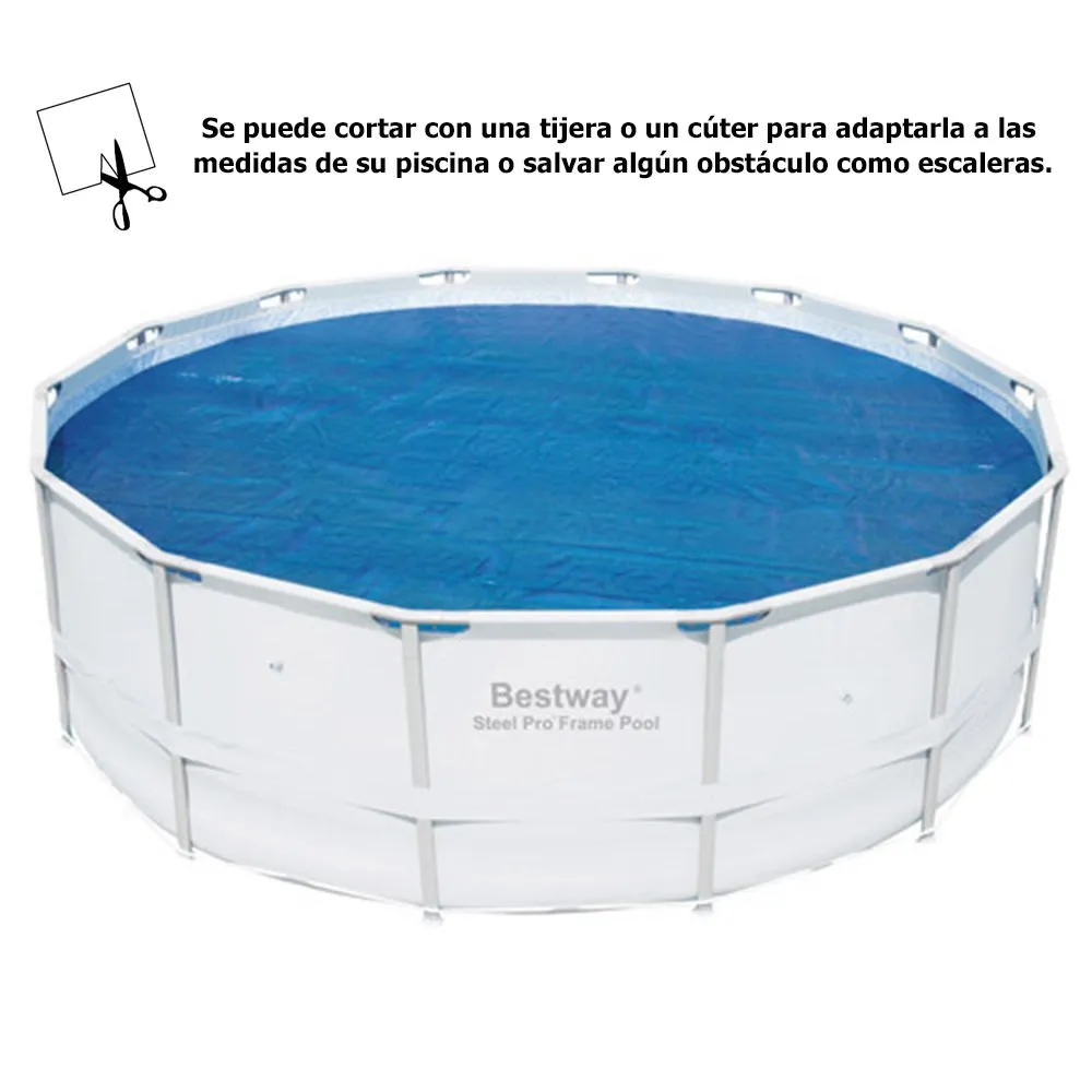 Bestway Solarskjerm For Svømmebasseng Med Metallstruktur Ø 427 Cm unisex, Blue, One Size Bestway Solarskjerm For Svømmebasseng Med Metallstruktur Ø 427 Cm unisex, Blue, One Size