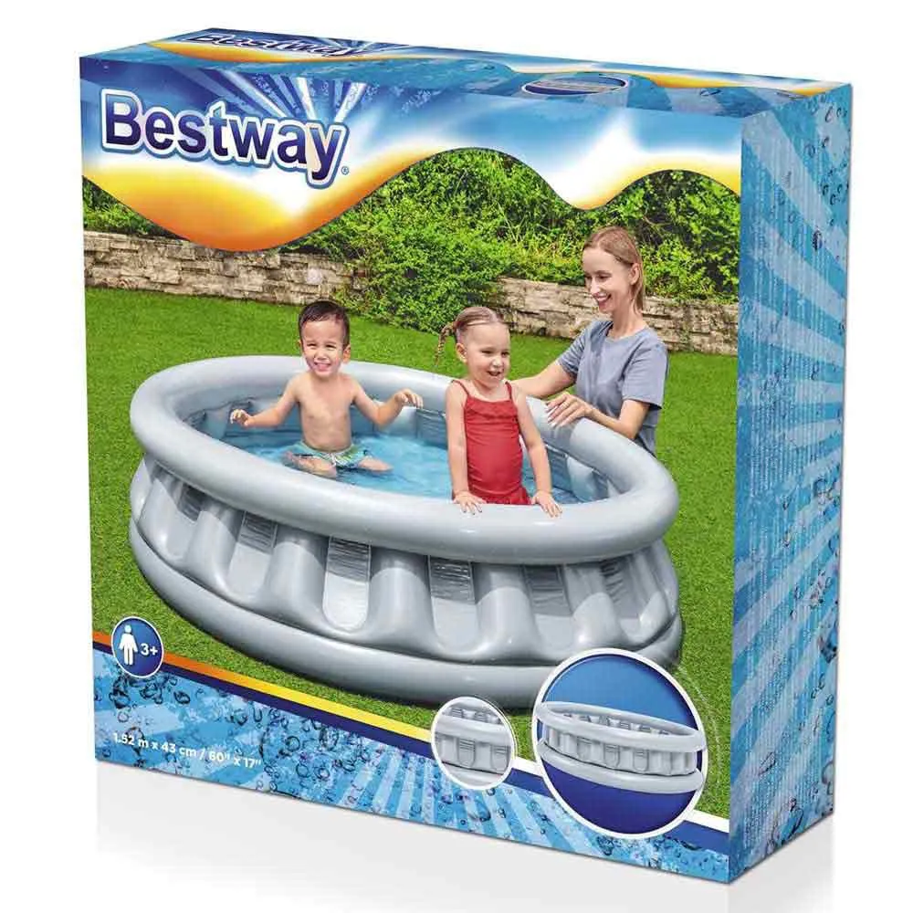 Bestway Space Ship 157x43 Cm Rund Oppblåsbar Basseng unisex, Grey / blue, 512L
