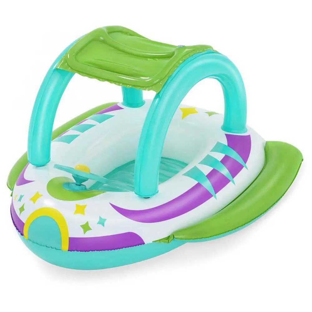 Bestway Space Splash Barns Oppblåsbare Båt unisex, Multicolour, 107 x 112cm