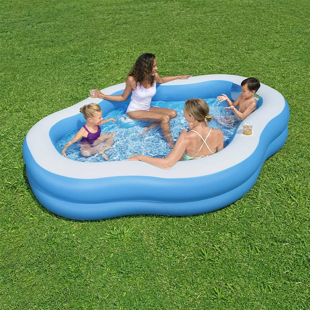 Bestway Splashview 270x198x51 Cm Rektangulært Oppblåsbart Basseng unisex, Blue / white, 821L