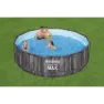 Bestway Steel Pro Max Ø 366x100 Cm Stål Rundt Overjordisk Basseng, Grey / blue, 9150L