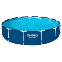 Bestway Steel Pro Ø 396x84 Cm Stål Rundt Overjordisk Basseng Bestway Steel Pro Ø 396x84 Cm Stål Rundt Overjordisk Basseng