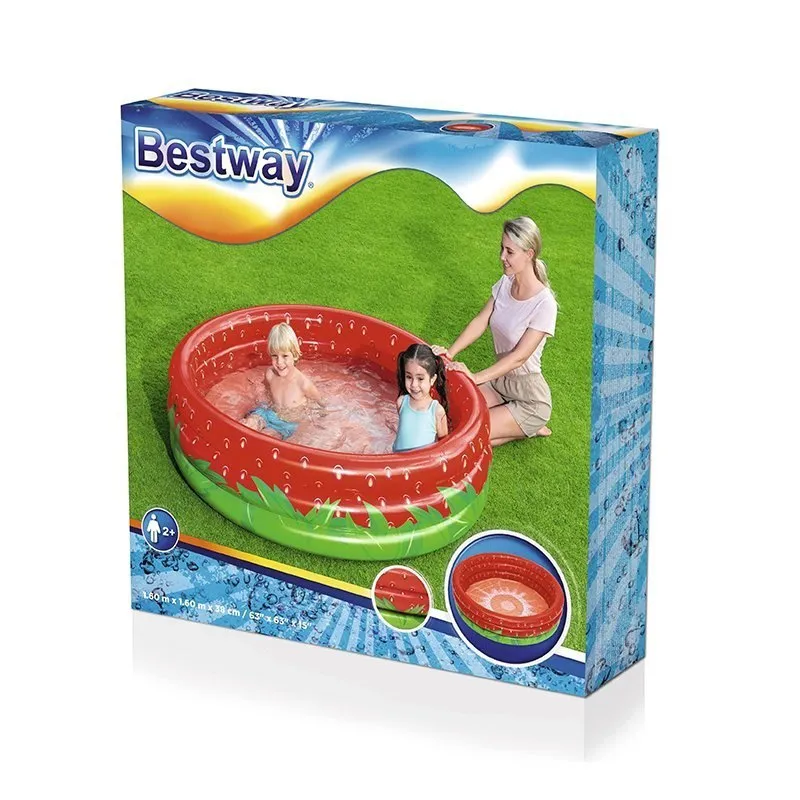 Bestway Strawberry Oppblåsbar Basseng unisex, Red, 168 x 38cm Bestway Strawberry Oppblåsbar Basseng unisex, Red, 168 x 38cm
