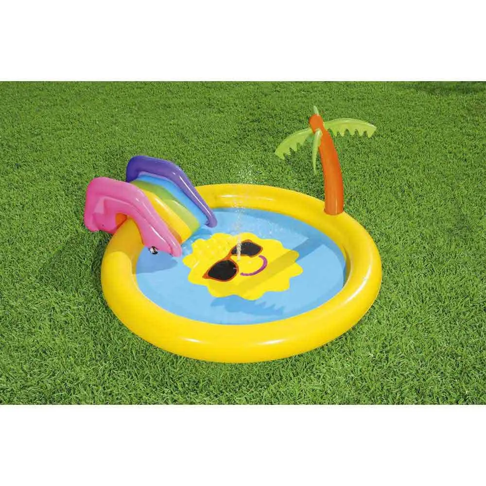 Bestway Sunnyland Splash 237x201x104 Cm Rundt Oppblåsbart Basseng unisex, Yellow / blue, 59L
