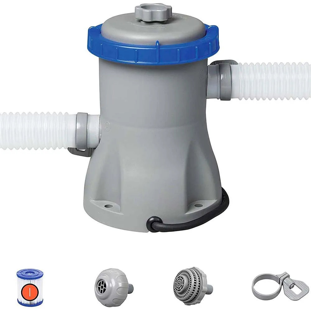 Bestway Svømmebassengfilter 1.249 Liter Per Time unisex, Grey / white, One Size