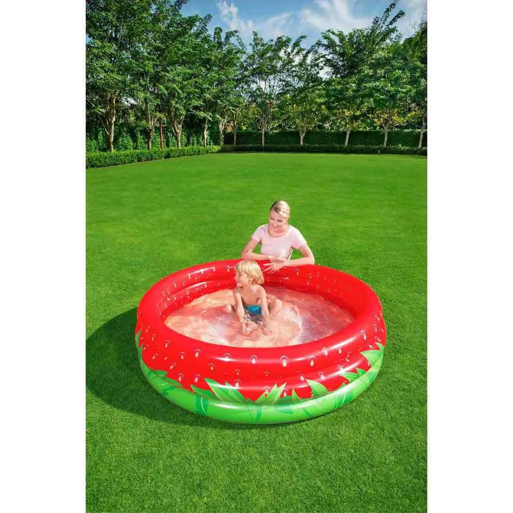 Bestway Sweet Strawberry 160x38 Cm Rund Oppblåsbar Basseng unisex, Multicolour, 390L