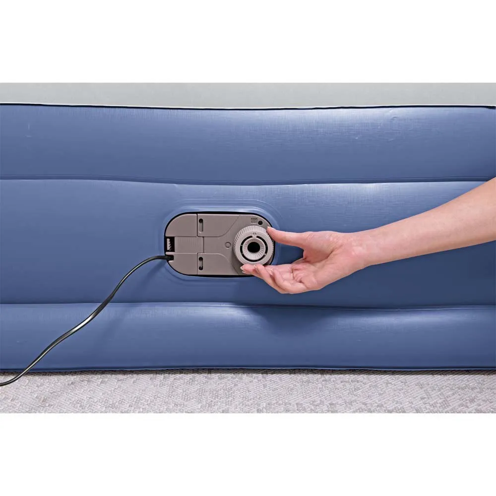 Bestway Tritech Queen Reinforced Dobbel Luftmadrass Med Innebygd Pumpe