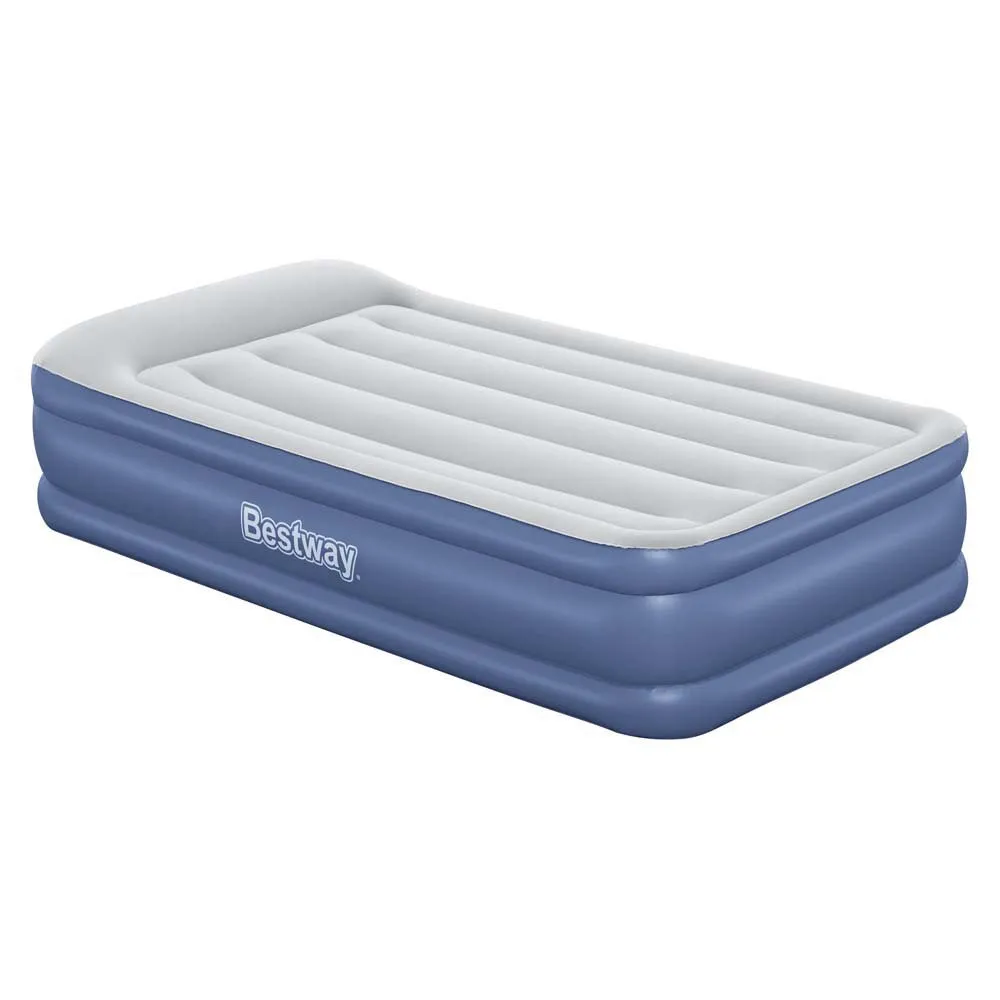 Bestway Tritech Twin Reinforced Enkel Luftmadrass Med Innebygd Pumpe, Grey / black, 191 x 97 x 46cm Bestway Tritech Twin Reinforced Enkel Luftmadrass Med Innebygd Pumpe, Grey / black, 191 x 97 x 46cm