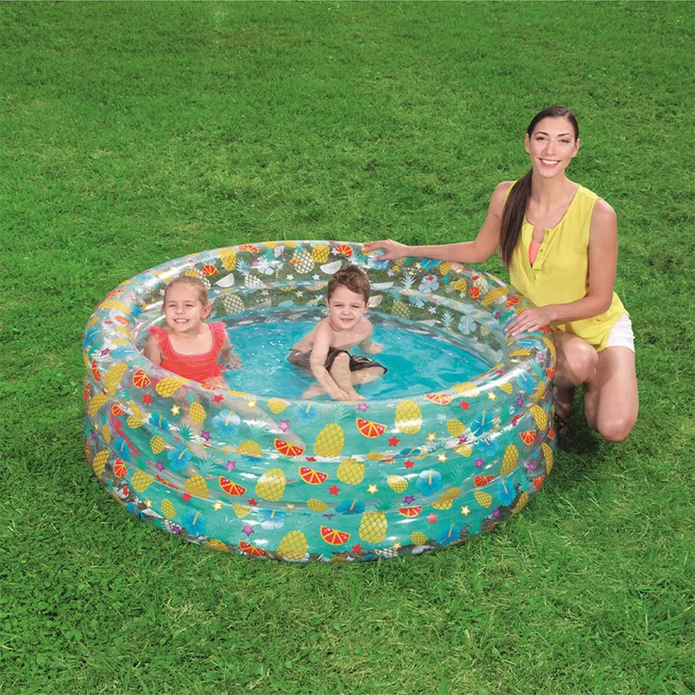 Bestway Tropical Play Ø150x53 Cm Rund Oppblåsbar Basseng unisex, Clear, 445L
