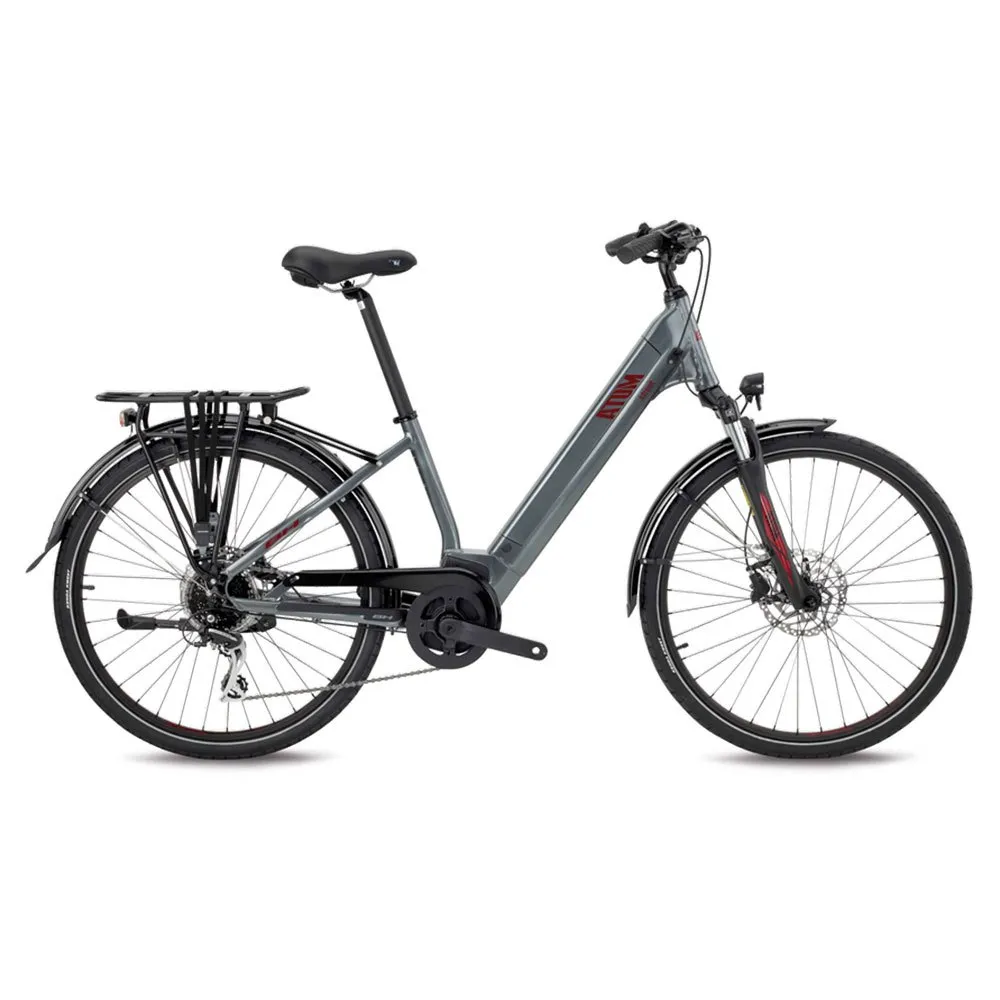 BH Bikes Atom Street 26´´ Acera 2022 Elektrisk Sykkel, Silver / red / silver, One Size, Elsykkel BH Bikes Atom Street 26´´ Acera 2022 Elektrisk Sykkel, Silver / red / silver, One Size, Elsykkel