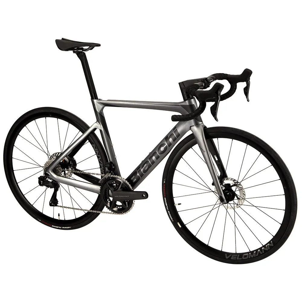 Bianchi Oltre Race Ultegra Di2 2024 Landeveissykkel, Graphite cangiante / graphite matt