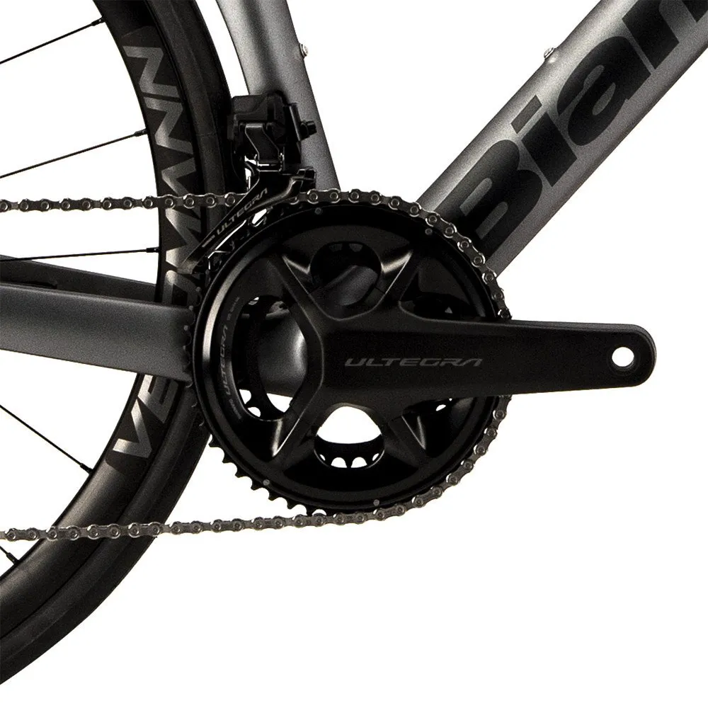 Bianchi Oltre Race Ultegra Di2 2024 Landeveissykkel, Graphite cangiante / graphite matt