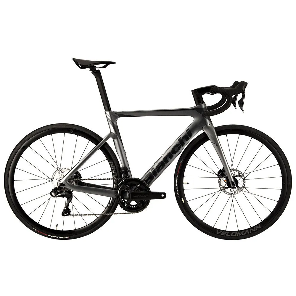 Bianchi Oltre Race Ultegra Di2 2024 Landeveissykkel, Graphite cangiante / graphite matt