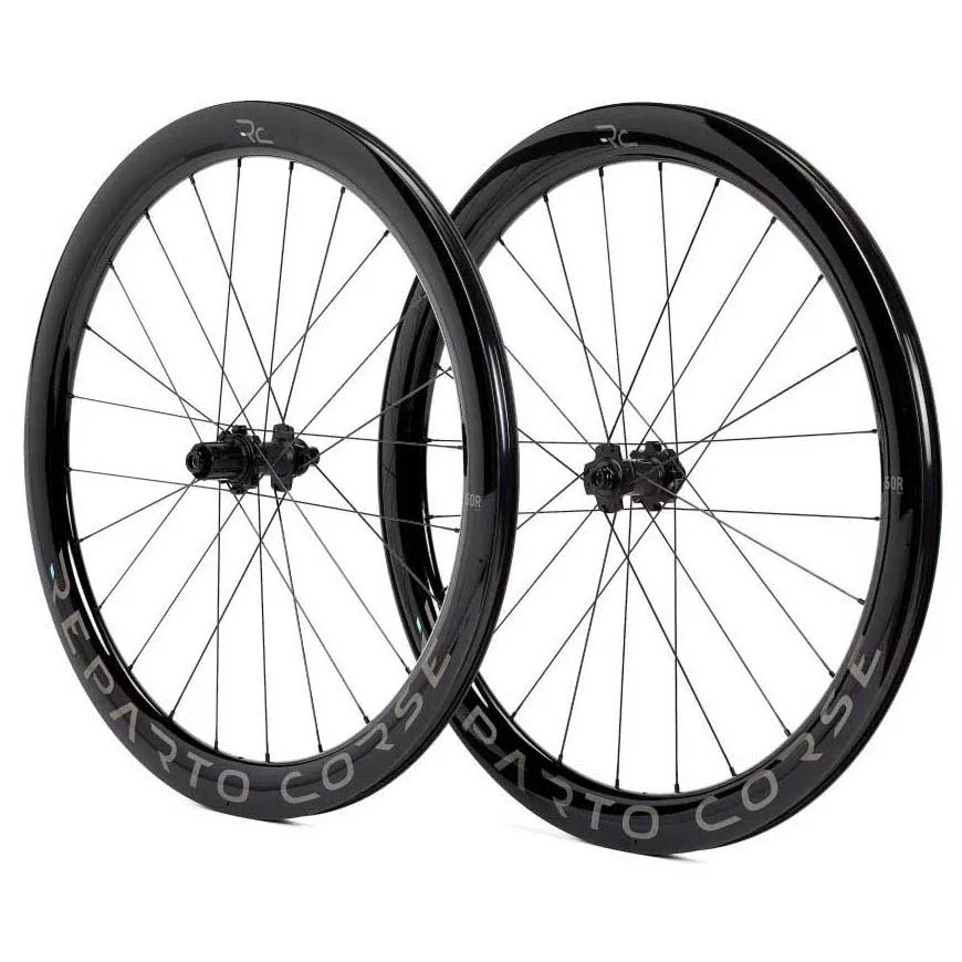 Bianchi Reparto Corse 50r Ceramitech Disc Tubeless Landeveishjulsett, Black, 12 x 100 / 12 x 142mm, Shimano/Sram HG Bianchi Reparto Corse 50r Ceramitech Disc Tubeless Landeveishjulsett, Black, 12 x 100 / 12 x 142mm, Shimano/Sram HG