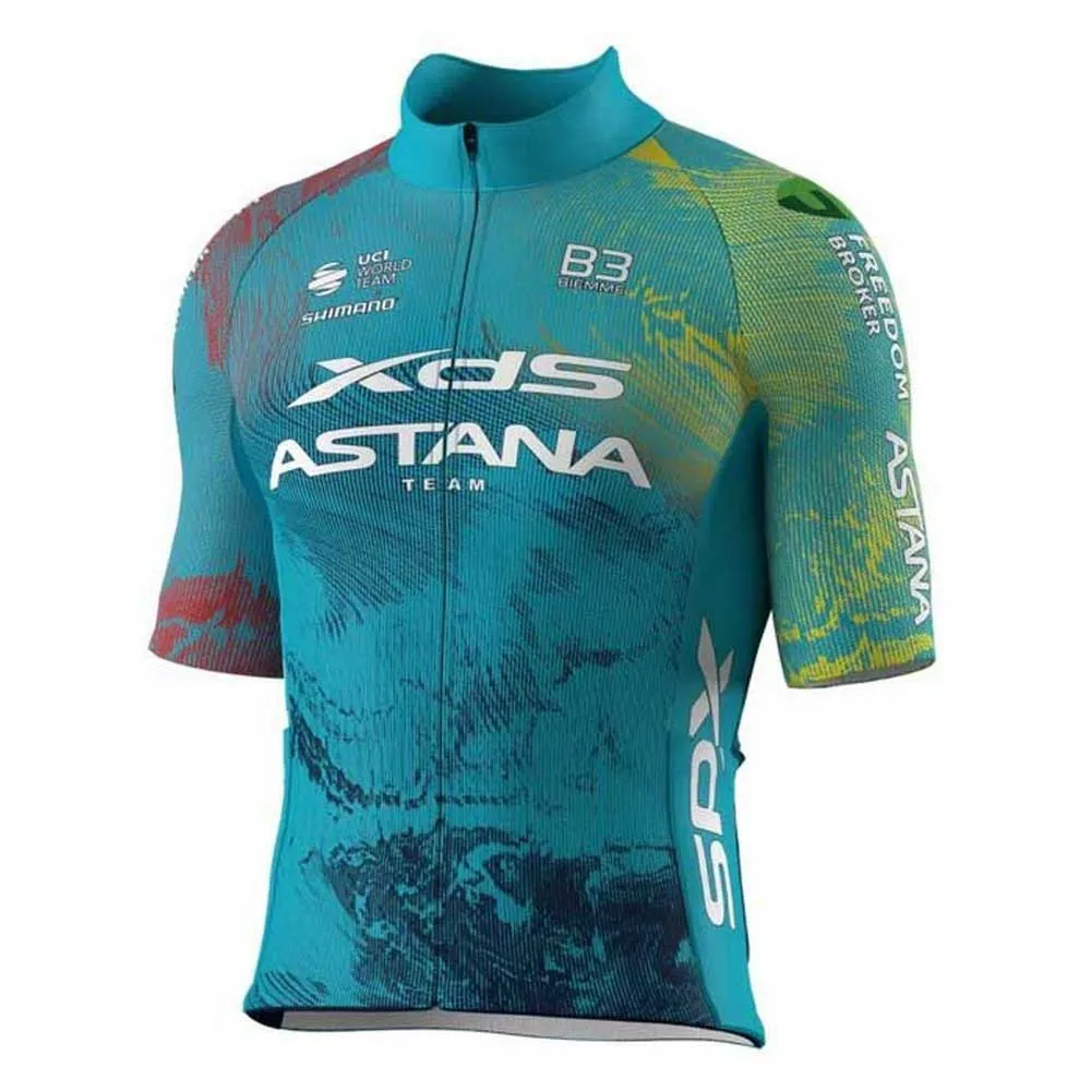 Biemme Xds Astana 2025 Kort Ermet Trøye Refurbished, Astana light blue