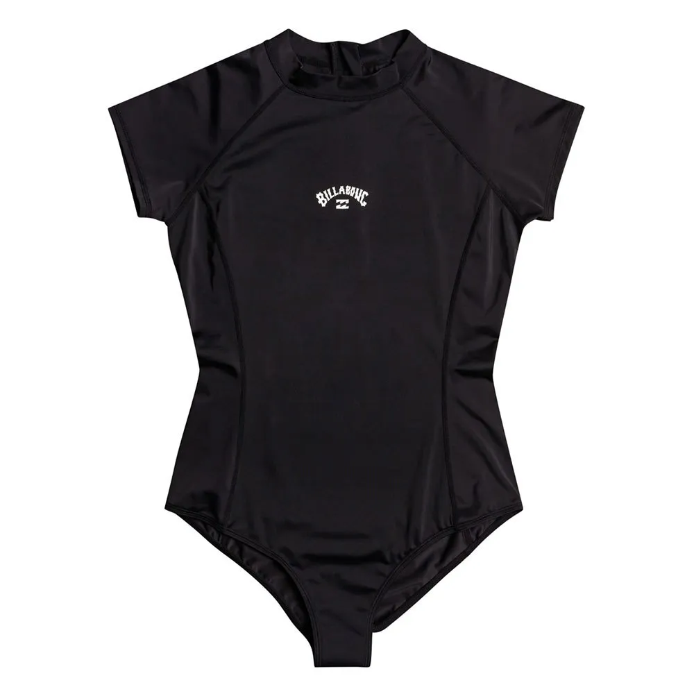 Billabong Tropic Kvinners Korthærmet Rashguard unisex, Black pebble, M Billabong Tropic Kvinners Korthærmet Rashguard unisex, Black pebble, M