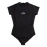 Billabong Tropic Kvinners Korthærmet Rashguard unisex, Black pebble, M