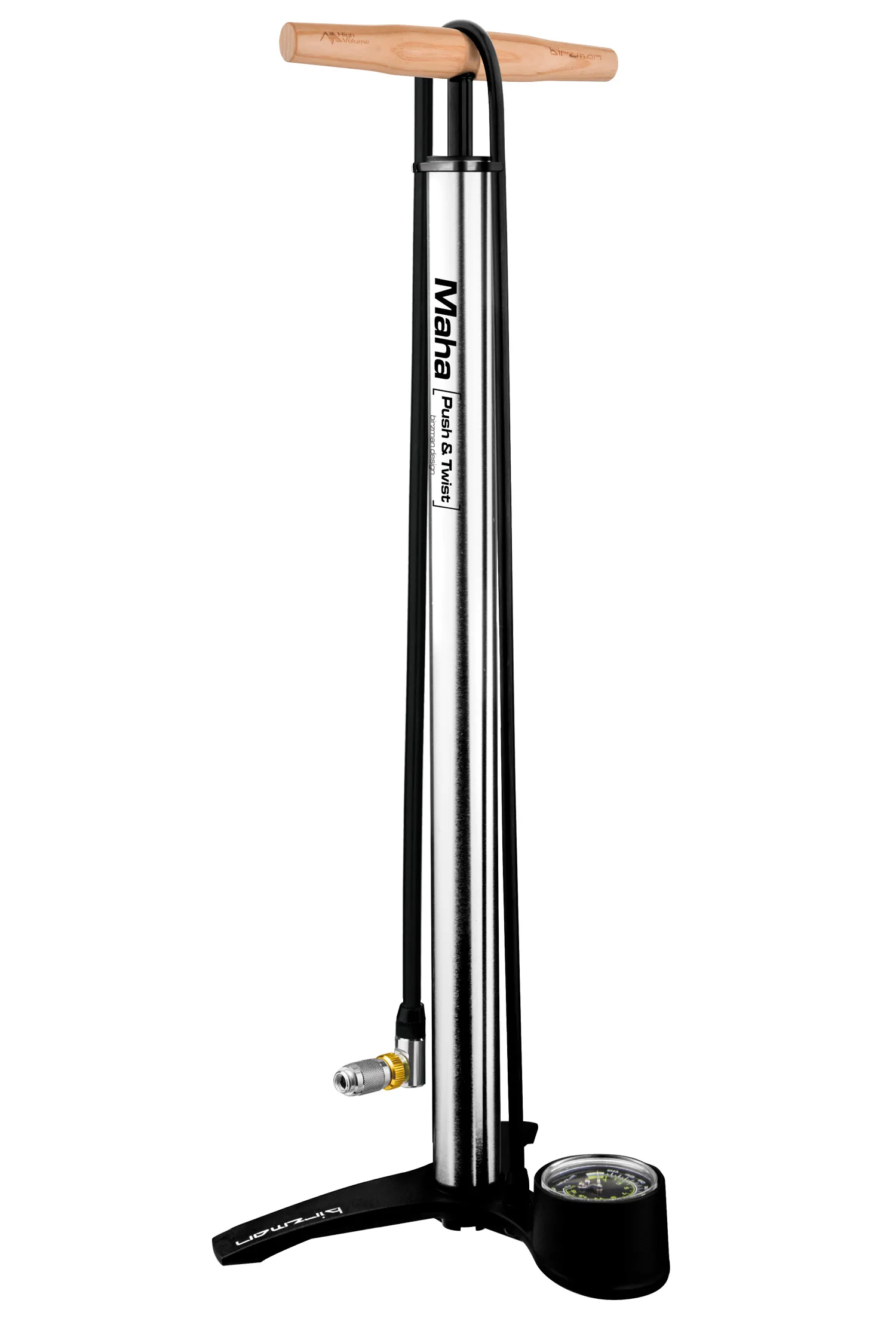 Birzman The Pump Helix Fotpumpe MTB 8,3 Bar, Silver, 160psi